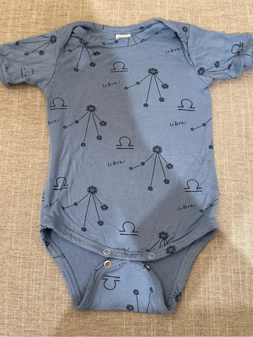 kate quinn Blue Libra Constellation Baby One-Piece Bodysuit